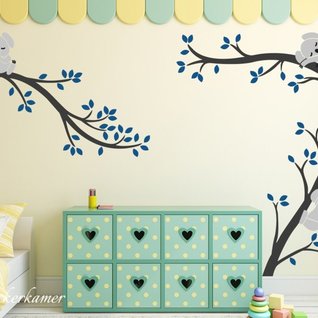 Muursticker takken met koala's babykamer /  kinderkamer Muursticker takken met koala's babykamer /  kinderkamer