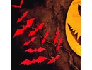 12 stuks 3d vleermuizen voor Halloween (Rood)