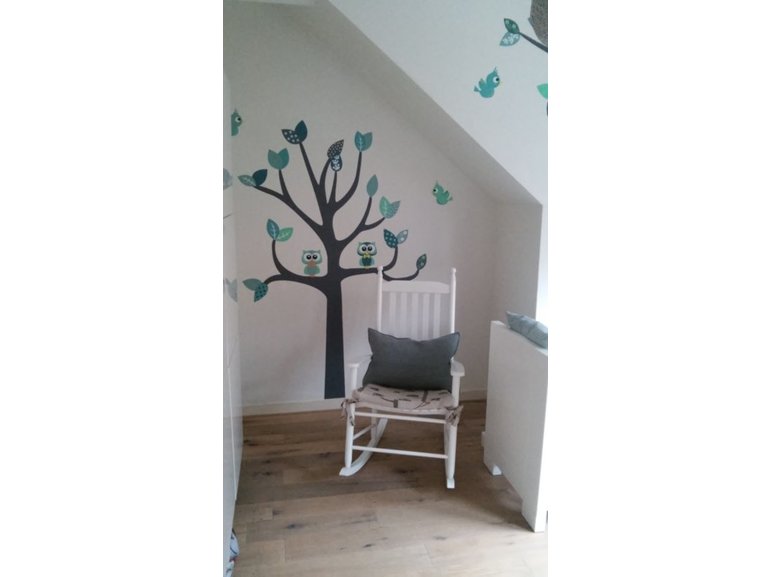 Muursticker boom en tak  babykamer / kinderkamer (Mint)