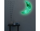 Glow in the dark halve maan 50 cm hoog muursticker babykamer