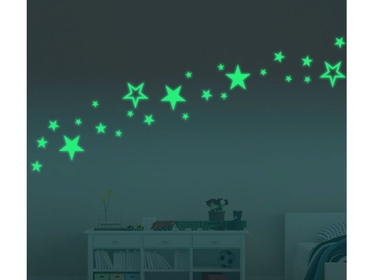 Muursticker glow in the dark sterren muursticker kinderkamer