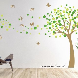 Muursticker boom bloesem blaadjes kinderkamer Muursticker boom bloesem blaadjes kinderkamer