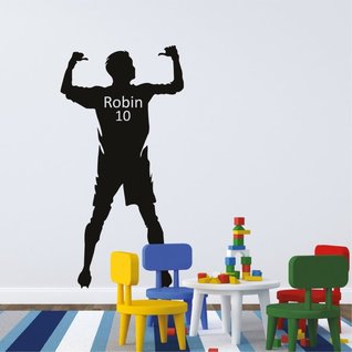 Muursticker voetbal met naam jongenskamer / kinderkamer Muursticker voetbal met naam jongenskamer / kinderkamer
