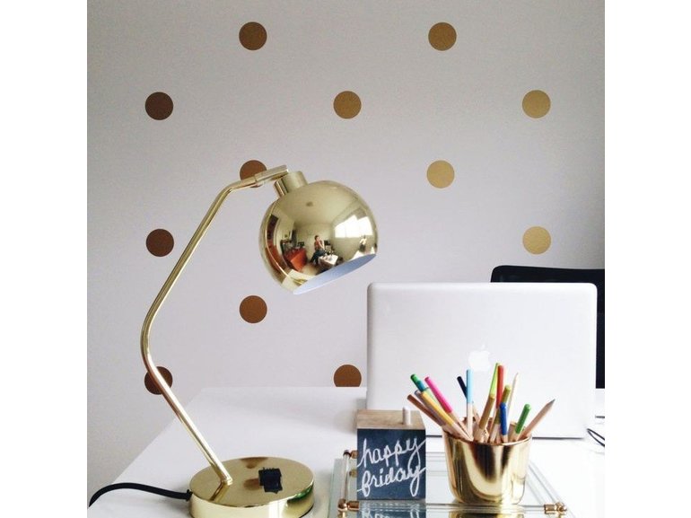 Muursticker stippen goud / polka dots kinderkamer - babykamer