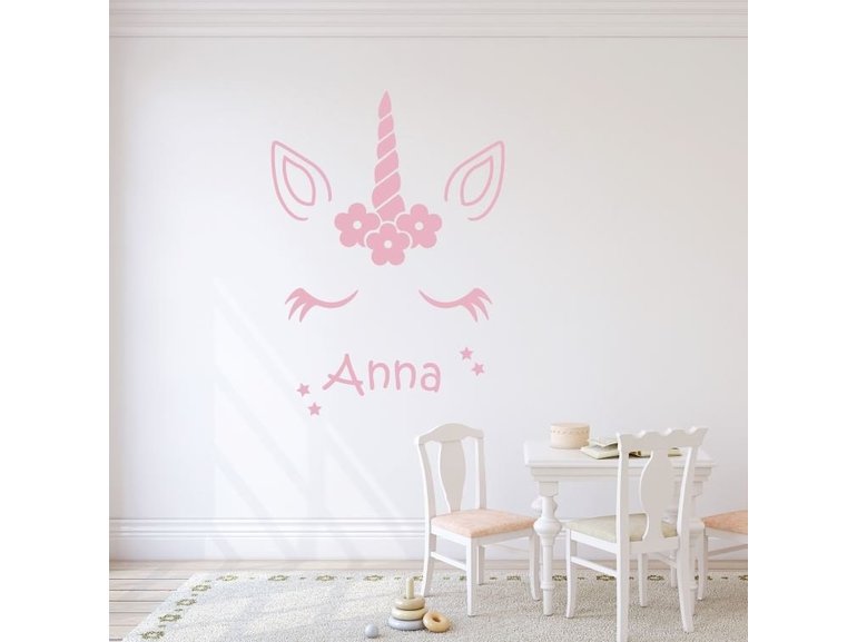 Muursticker unicorn babykamer / kinderkamer meisjes