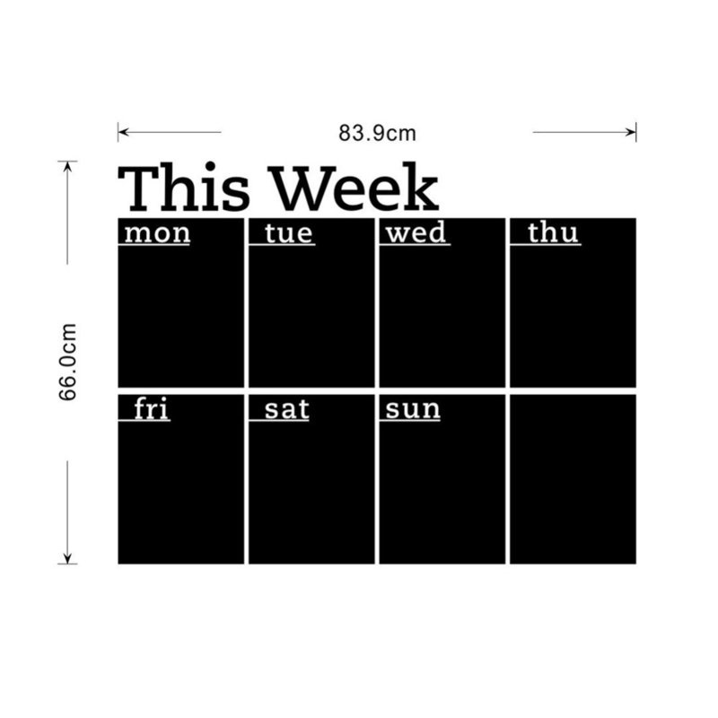 Muursticker weekplanner this week zwart Bestel online bij Stickerkamer -