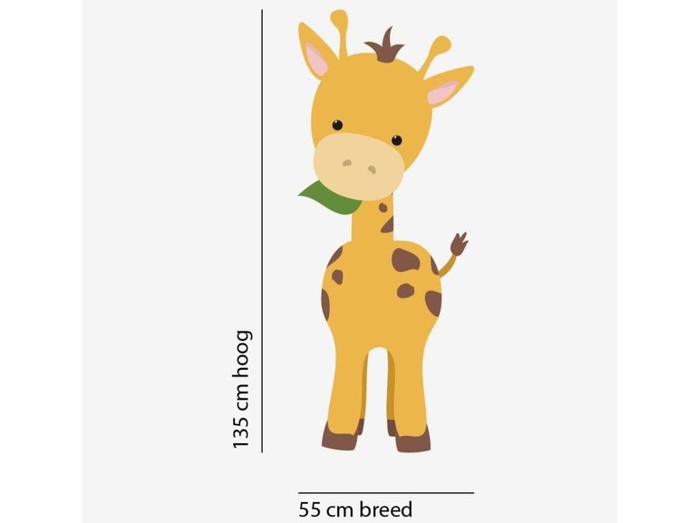 Muursticker giraffe XL babykamer