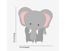 Muursticker olifant jungle babykamer XL