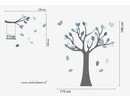 Muursticker grow tree en tak mint thema kinderkamer XL