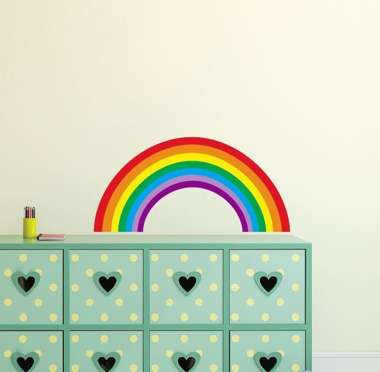 Muursticker regenboog kinderkamer