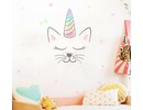 Muursticker unicorn - eenhoorn kat hartjes babykamer kinderkamer