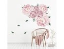 Muursticker pioenroos bloemen roze babykamer