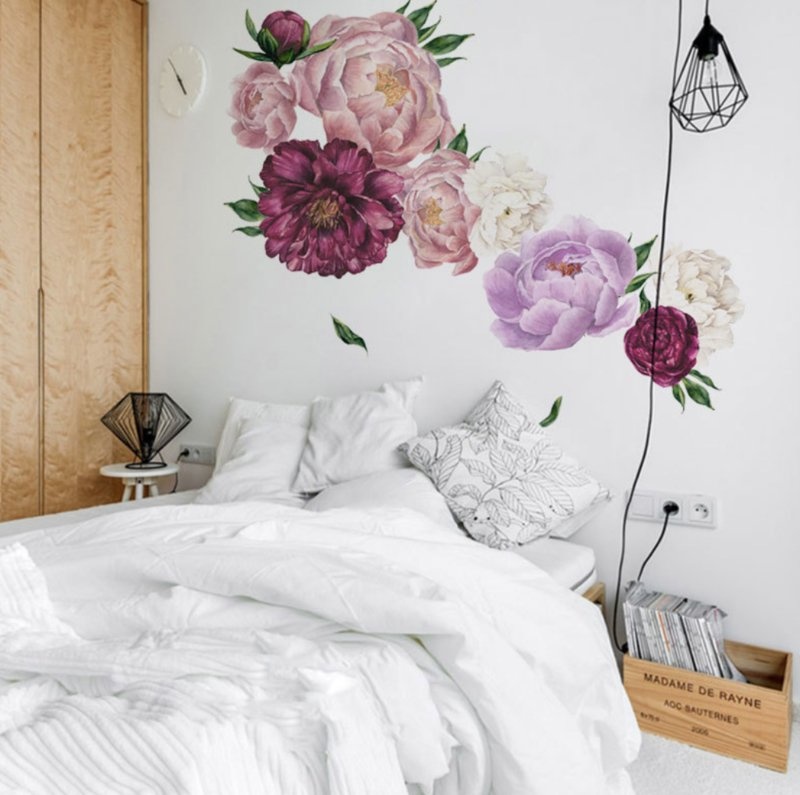 Alternatief compromis onderpand Muursticker pioenroos bloemen slaapkamer muurdecoratie kopen? Bestel online  bij Stickerkamer - Stickerkamer