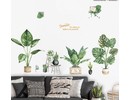 Muursticker tropisch groene planten variatie muurdecoratie