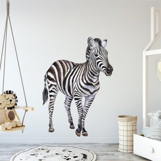 Muursticker zebra jungle kinderkamer