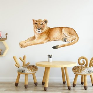 Muursticker leeuwin jungle kinderkamer