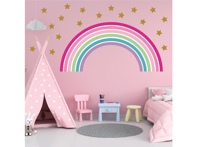 Muursticker regenboog kinderkamer