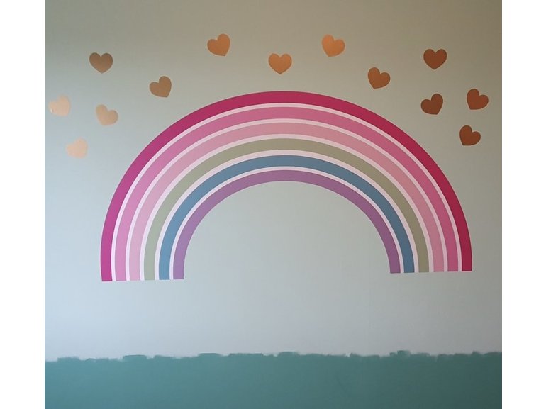 Muursticker regenboog kinderkamer