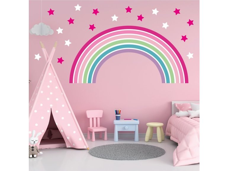 Muursticker regenboog kinderkamer