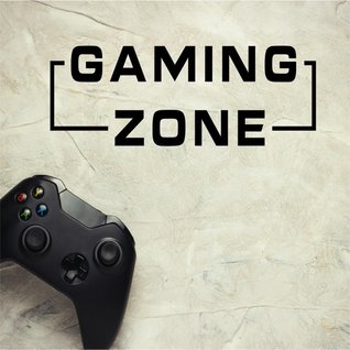 Muursticker gaming zone met kader kinderkamer jongen