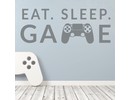 Muursticker gamer eat sleep game controller kinderkamer jongen