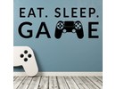 Muursticker gamer eat sleep game controller kinderkamer jongen