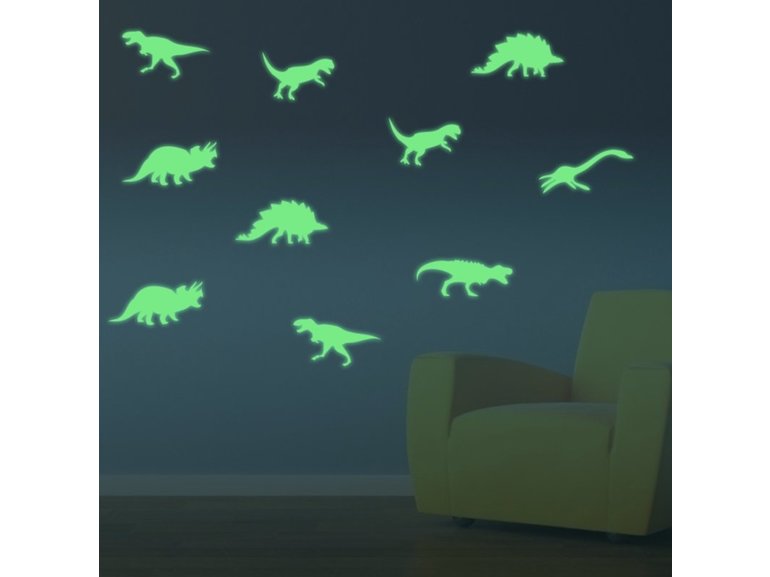 Muursticker dinosaurussen glow in the dark kinderkamer