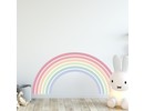 Muursticker regenboog zachte kleuren kinderkamer