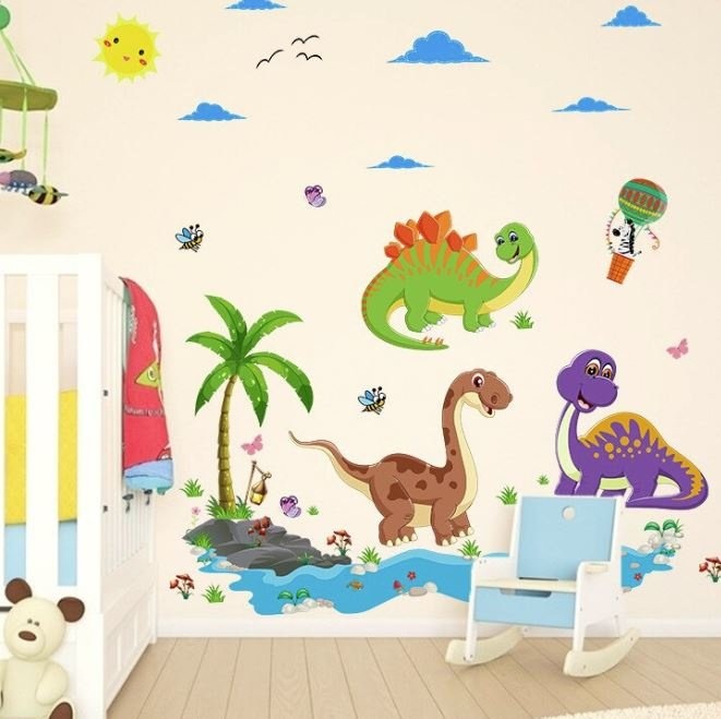 Muursticker dinosaurus / dino's kinderkamer jongen