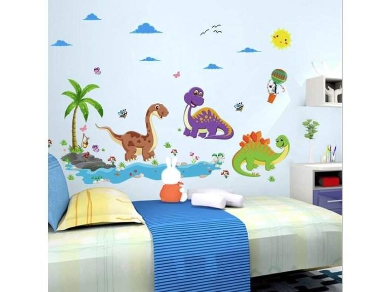 Muursticker dinosaurus / dino's kinderkamer jongen