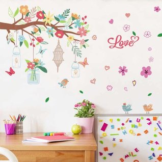 Muursticker boom tak bloesem kinderkamer Muursticker boom tak bloesem kinderkamer