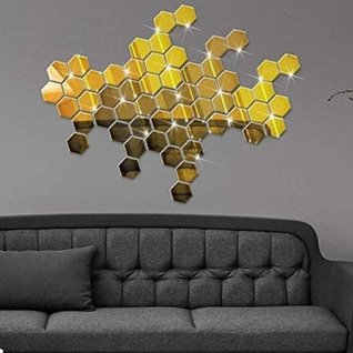 Samenwerken met Schrijf op Nylon Spiegel hexagon vorm decoratie acryl muursticker (goud) kopen? Bestel  online bij Stickerkamer - Stickerkamer