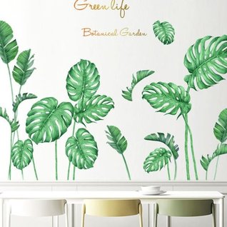 Muursticker decoratieve jungle palmbladen groen Muursticker decoratieve jungle palmbladen groen