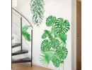 Muursticker decoratieve palmbladen groen wanddecoratie