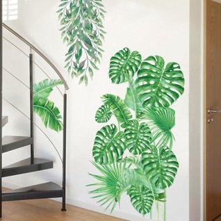 Muursticker decoratieve palmbladen groen wanddecoratie Muursticker decoratieve palmbladen groen wanddecoratie
