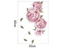 Muursticker pioenrozen - bloemen roze wanddecoratie