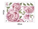 Muursticker pioenrozen - bloemen roze wanddecoratie