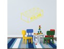 Muursticker lego steen naamsticker kinderkamer