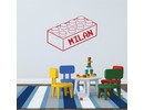 Muursticker lego steen naamsticker kinderkamer