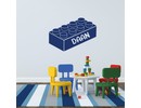 Muursticker lego steen met naam kinderkamer