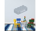 Muursticker lego steen met naam kinderkamer