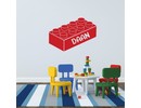 Muursticker lego steen met naam kinderkamer