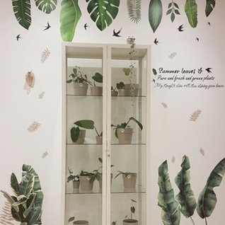 Muursticker bladeren decoratieve groene palmbladen XL Muursticker bladeren decoratieve groene palmbladen XL
