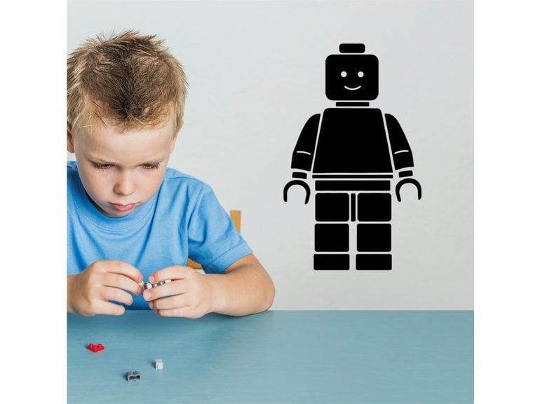 Lego poppetje muursticker kinderkamer lego man