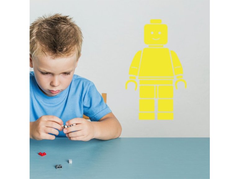 Lego poppetje muursticker kinderkamer lego man