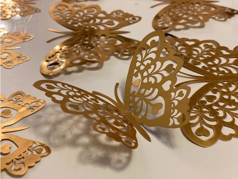 12 stuks gouden 3d vlinders muurdecoratie (9)
