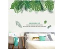 Muursticker tropisch decoratieve groene palmbladen strook stickers