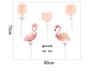 Muursticker flamingo en ballonnen roze kinderkamer