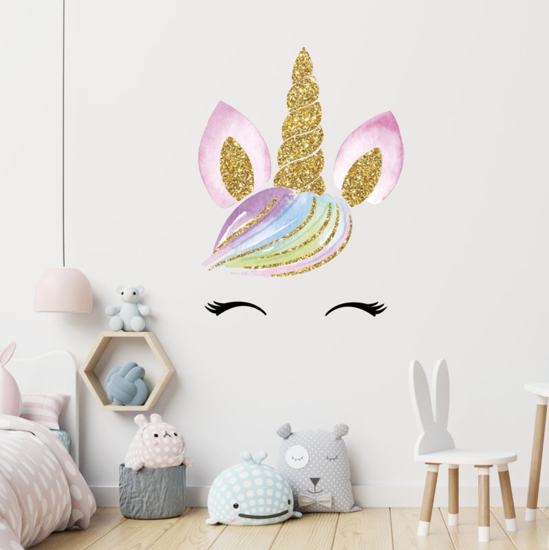 Unicorn XL muursticker kinderkamer