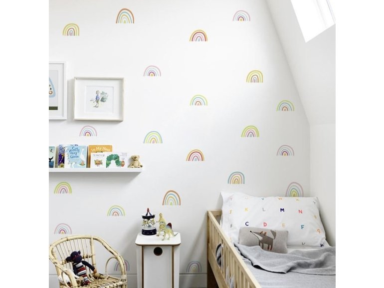 Muursticker regenboog mix kinderkamer